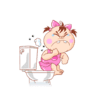 The Comb Boy ＆ The Hippo Girl（個別スタンプ：40）