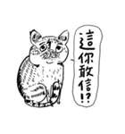 eh！cat！ Black and white illustrations 2（個別スタンプ：35）