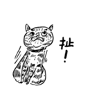 eh！cat！ Black and white illustrations 4（個別スタンプ：18）