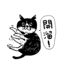 eh！cat！ Black and white illustrations 5（個別スタンプ：40）