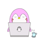 Cold milk penguin（個別スタンプ：13）