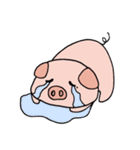 Love to sleep pig and love to eat pigs（個別スタンプ：4）