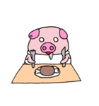 Love to sleep pig and love to eat pigs（個別スタンプ：9）
