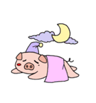 Love to sleep pig and love to eat pigs（個別スタンプ：10）