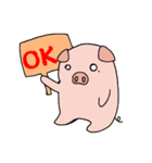 Love to sleep pig and love to eat pigs（個別スタンプ：18）