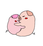 Love to sleep pig and love to eat pigs（個別スタンプ：21）