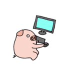 Love to sleep pig and love to eat pigs（個別スタンプ：26）
