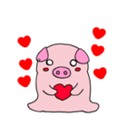 Love to sleep pig and love to eat pigs（個別スタンプ：28）