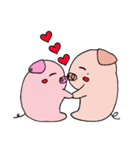 Love to sleep pig and love to eat pigs（個別スタンプ：32）