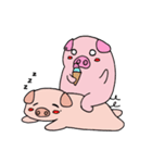 Love to sleep pig and love to eat pigs（個別スタンプ：35）