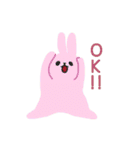 パステルカラーうさぎ(基本編)（個別スタンプ：1）