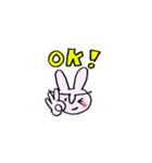 頑張れ！ダメうさぎ（個別スタンプ：4）
