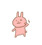 ウサギとリンゴとときどき女の子（個別スタンプ：1）