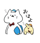 ひげ猫とから鳥（個別スタンプ：1）
