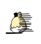 ひげ猫とから鳥（個別スタンプ：21）