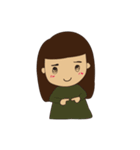 Round face girls' collection（個別スタンプ：4）
