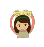 Round face girls' collection（個別スタンプ：8）