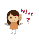Round face girls' collection（個別スタンプ：11）