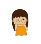 Round face girls' collection（個別スタンプ：13）