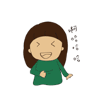 Round face girls' collection（個別スタンプ：16）