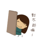 Round face girls' collection（個別スタンプ：17）