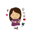 Round face girls' collection（個別スタンプ：21）