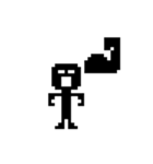 ブラックドットマン（個別スタンプ：8）