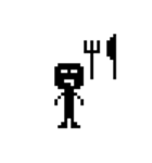 ブラックドットマン（個別スタンプ：10）