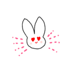しろーいうさぎ（個別スタンプ：8）