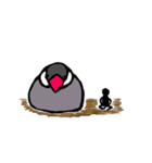 文鳥と小さくなった飼い主（個別スタンプ：18）