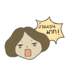 A straight face girl（個別スタンプ：8）