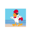 G-chicken on the beach（個別スタンプ：1）
