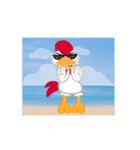 G-chicken on the beach（個別スタンプ：11）