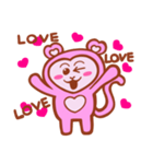 lovely pink monkey（個別スタンプ：2）