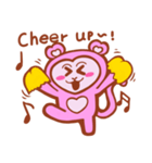 lovely pink monkey（個別スタンプ：4）