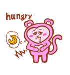 lovely pink monkey（個別スタンプ：7）