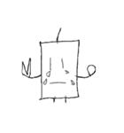 四角いヒトビト（個別スタンプ：3）