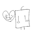 四角いヒトビト（個別スタンプ：6）