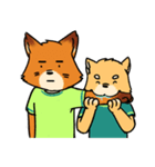 J the FOX , K the HUSKY（個別スタンプ：12）