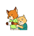 J the FOX , K the HUSKY（個別スタンプ：28）