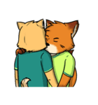 J the FOX , K the HUSKY（個別スタンプ：35）
