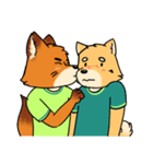 J the FOX , K the HUSKY（個別スタンプ：37）