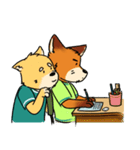 J the FOX , K the HUSKY（個別スタンプ：38）