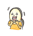 女子のゆるスタンプ（個別スタンプ：4）