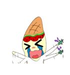 Ice cream, watermelon（個別スタンプ：18）