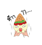 Ice cream, watermelon（個別スタンプ：34）