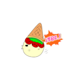 Ice cream, watermelon（個別スタンプ：40）