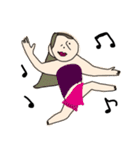 変なポーズな人（個別スタンプ：1）