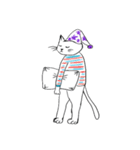 Cats with beard and no beard（個別スタンプ：4）