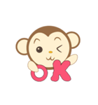 cute monkey 01（個別スタンプ：8）